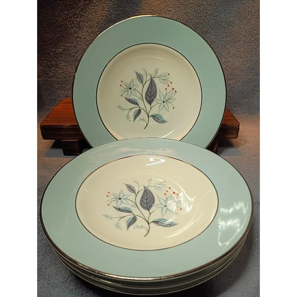 Vintage Homer Laughlin Eggshell Cavalier Dianne Teacups & Saucers Set of 4 Cups